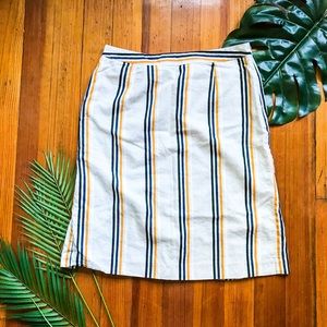Who What Wear striped skirt